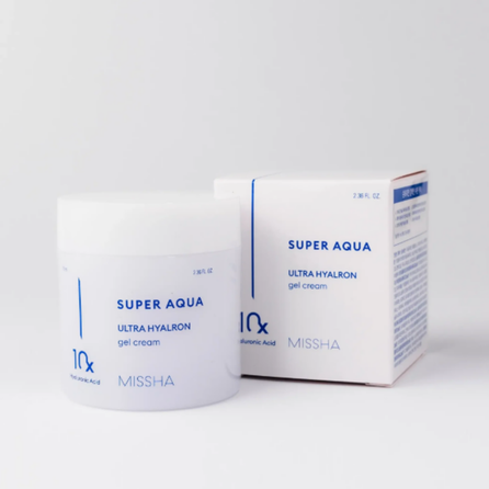 MISSHA Super Aqua Ultra Hyalron,  su hialurono rūgščių kompleksu veido kremas, 70 ml