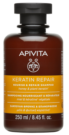 APIVITA Nourish & Repair Keratin Repair šampūnas, 250 ml