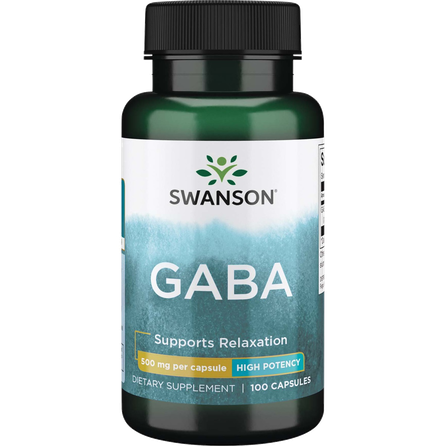 SWANSON GABA 500 Mg, emocinio balanso gerinimui, kapsulės, 100 vnt.