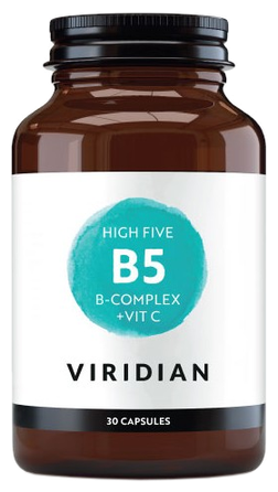 VIRIDIAN B5 B-Complex + Vit C kapsulės, 30 vnt.