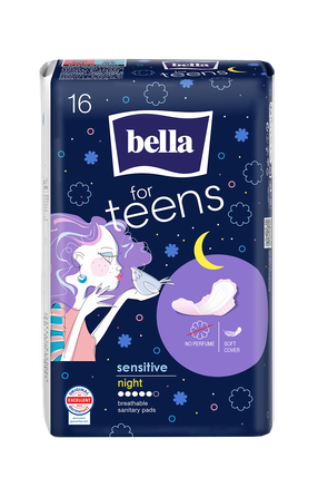BELLA  Teens Ultra Night Sensitive higieniniai paketai, 16 vnt.