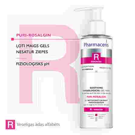 PHARMACERIS R Puri-Rosalgin valomasis gelis veidui, 190 ml