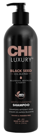 CHI LUXURY Gentle Black Seed valantis šampūnas, 739 ml