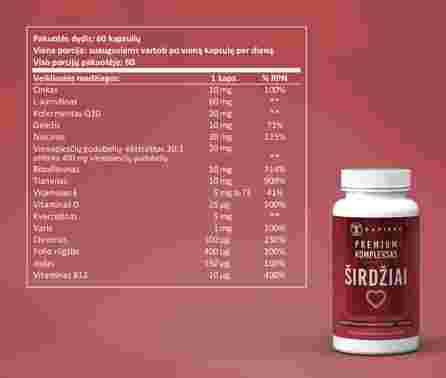 SAPIENS Premium Heart Complex kapsulės, 60 vnt.