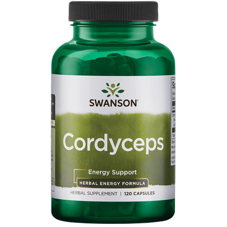 SWANSON Kordicepsas (Cordyceps) 600 Mg, energijos lygio palaikymui,  kapsulės, 120 vnt.