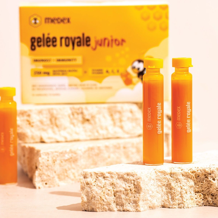 MEDEX Gelée Royale Junior Shot (9 ml), praturtintas bičių pieneliu buteliukai, 10 vnt.