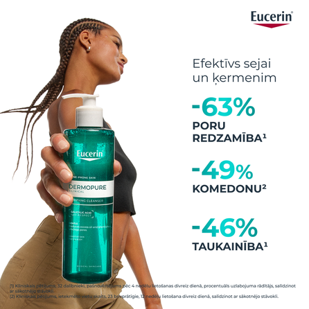 EUCERIN DermoPure Clinical Gentle valomasis gelis, 400 ml