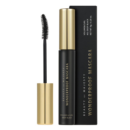 BOM Wonderproof Volume&curl 01 Deep Black antakių tušas, 8 g