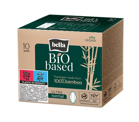 BELLA Bio Based Normal higieniniai paketai, 10 vnt.