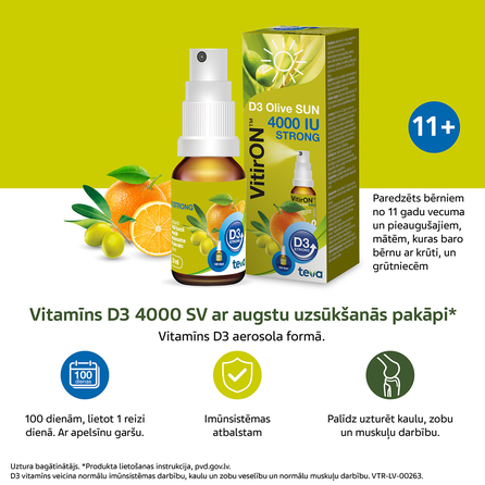 VITIRON D3 Olive Sun 4000 IU Strong purškalas, 10 ml