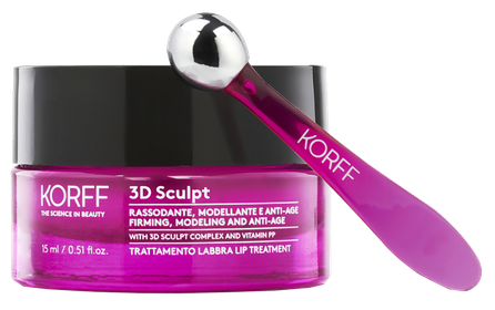 KORFF 3D Sculpt lūpų kontūro lūpų priežiūros priemonė, 15 ml