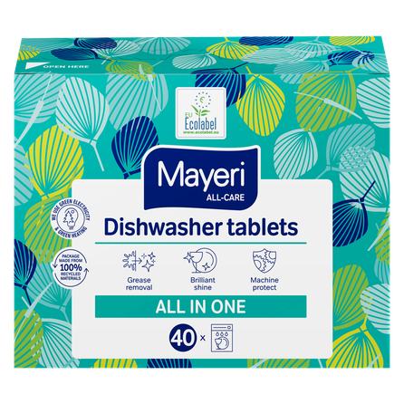 MAYERI All In One indų plovimo tabletės indaplovėms, 40