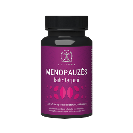 SAPIENS Menopauzės Laikotarpiui kapsulės, 60 vnt.
