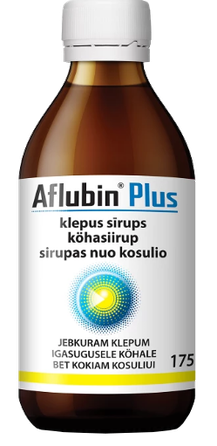 AFLUBIN nuo kosulio sirupas, 175 ml