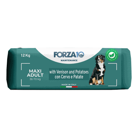 FORZA10 Maintenance Maxi Adult su elniena ir bulvėmis, šunims sausas pašaras, 12 kg