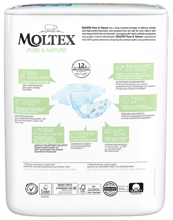 MOLTEX Pure & Nature 5 Junior sauskelnės, 25 vnt.