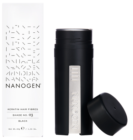 NANOGEN Keratin Black plaukų pluoštai, 30 g