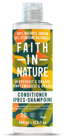 FAITH IN NATURE Grapefruit & Orange riebiai galvos odai,  kondicionierius, 400 ml