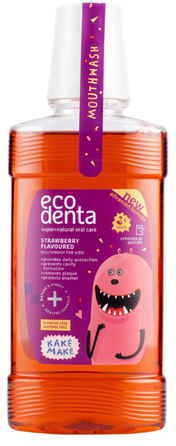 ECODENTA Kakė Makė braškių skonio burnos skalavimo skystis, 250 ml