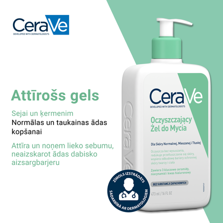 CERAVE Foaming (refill) valomasis gelis, 473 ml