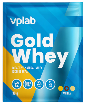 VPLAB Gold Whey  baltymas profesionaliems sportininkams, vanilės skonio,  milteliai, 30 g