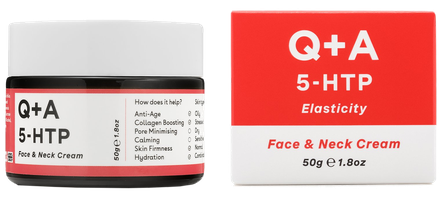 Q+A 5-HTP veidui ir kaklui kremas, 50 ml