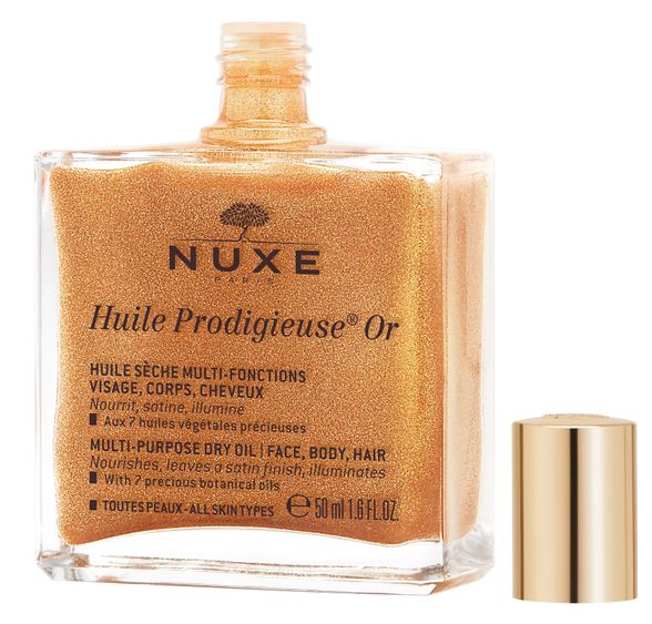 NUXE Sausasis švytėjimo suteikiantis aliejus „Huile Prodigieuse Or Shimmering® Multi-purpose dry oil“ (veidui ir kūnui puoselėti) aliejus, 50 ml