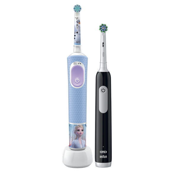 ORAL-B Vitality PRO + Frozen Pro Kids 3+ elektrinis dantų šepetėlis, 2 vnt.