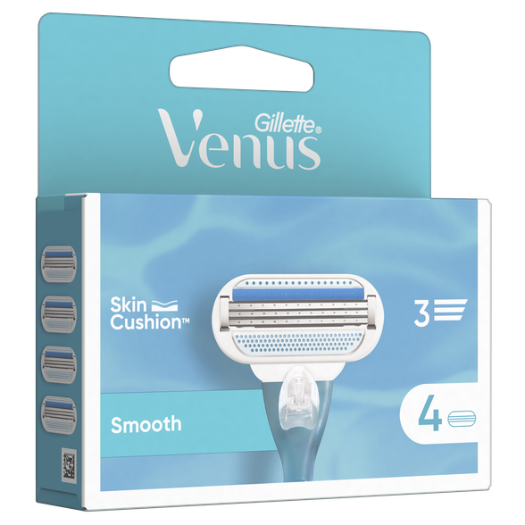 GILLETTE Venus Smooth keičiamos skutimosi galvutės, 4 vnt.