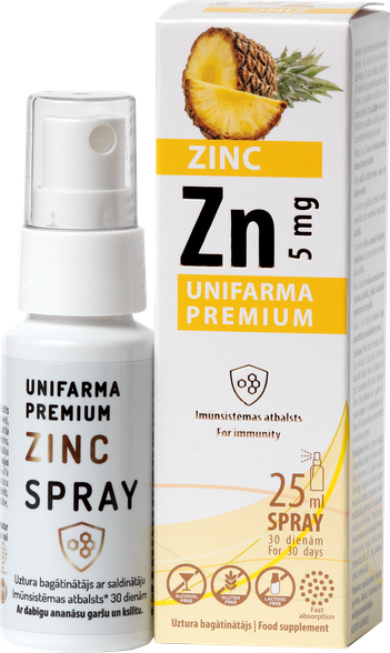 UNIFARMA PREMIUM Zinc purškiklis, 25 ml