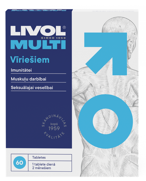 LIVOL  Multi For Men tabletės, 60 vnt.