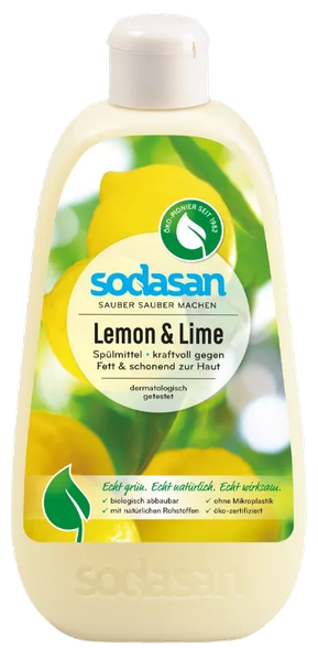 SODASAN Lemon and Lime indų ploviklis, 500 ml