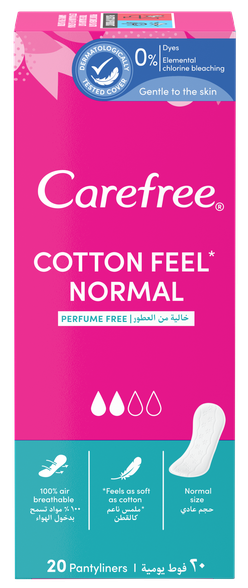 CAREFREE  Cotton Normal įklotai, 20 vnt.