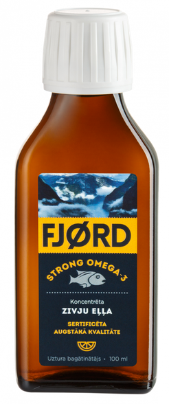 FJORD STRONG Omega-3 žuvų taukai, 100 ml