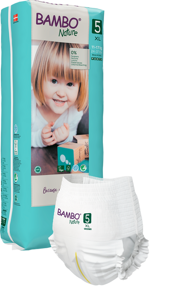 BAMBO NATURE Nature Nature Tall (11-17 kg)  Dydis 5 sauskelnės-kelnaitės, 38 vnt.