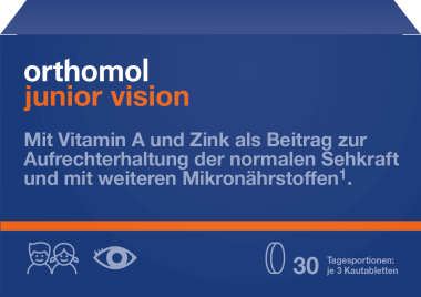 ORTHOMOL Junior Vision kramtomosios tabletės, 90 vnt.