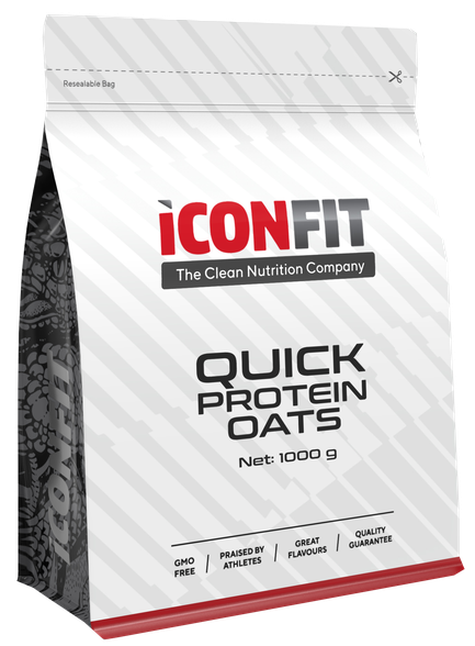 ICONFIT Quick Protein Oats - juodųjų serbentų skonio košės, 1000 g