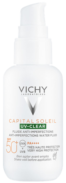 VICHY Capital Soleil UV-Clear SPF 50+ skystis, 40 ml