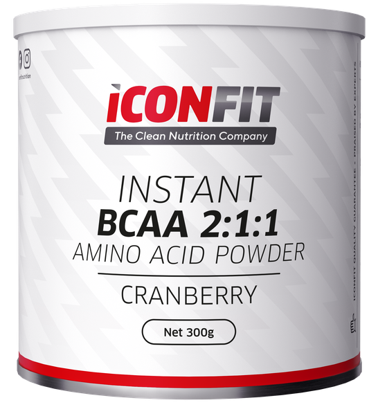 ICONFIT BCAA 2:1:1 Cranberry milteliai, 300 g