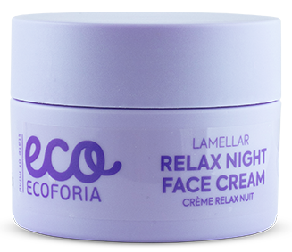 ECOFORIA Lavender Clouds Lamellar Relax Night veido kremas, 50 ml