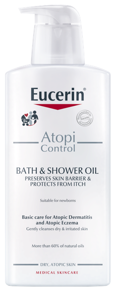 EUCERIN AtopiControl  dušo aliejus, 400 ml