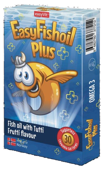 EASY FISHOIL Plus Fish oil guminukai, 30 vnt.