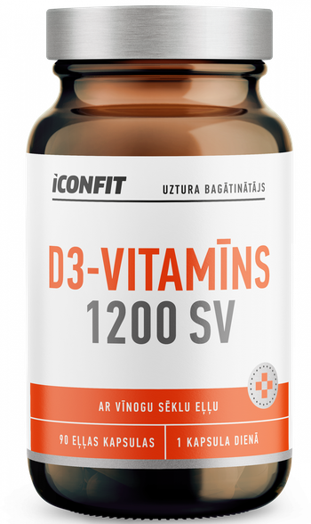 ICONFIT D3 Vitamin, 1200 IU kapsulės, 90 vnt.