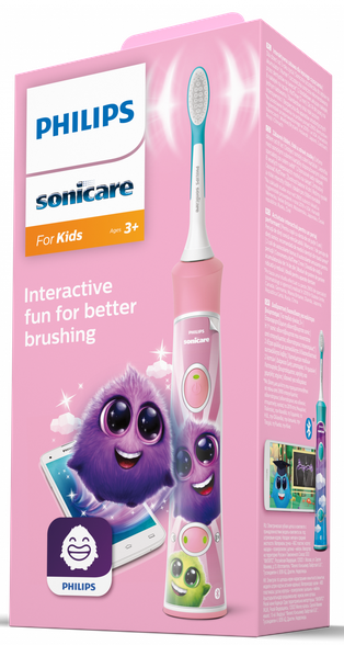 PHILIPS Sonicare KIDS (pink) HX6352/42 elektrinis dantų šepetėlis, 1 vnt.