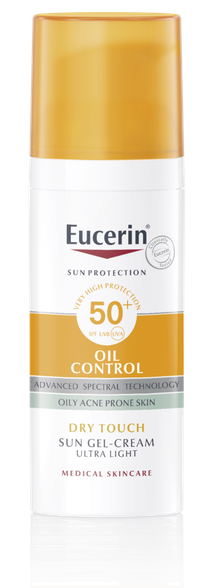 EUCERIN Sun Oil Control Dry Touch SPF 50+ apsauginis kremas nuo saulės, 50 ml