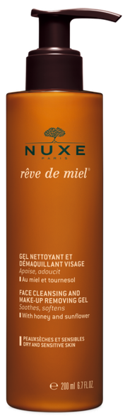 NUXE Reve de Miel Face Cleansing and Make-Up Removing gelis, 200 ml