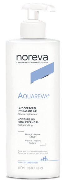 NOREVA Aquareva 24h Moisturizing kūno kremas, 400 ml