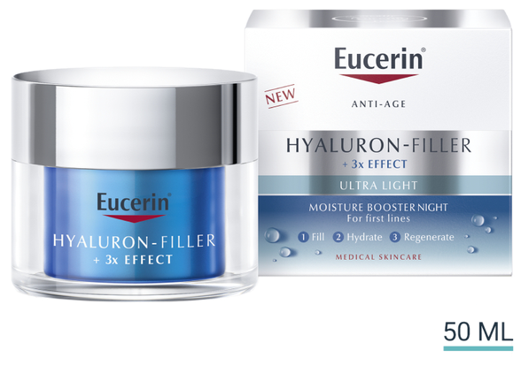 EUCERIN Hyaluron-Filler drėkinamasis naktinis veido kremas, 50 ml