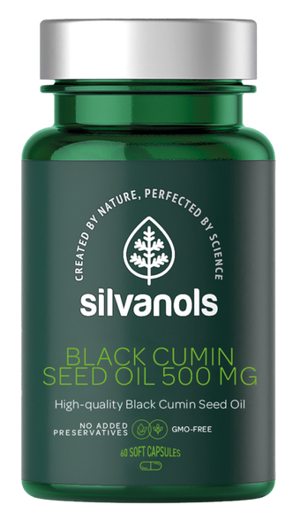 SILVANOLS Premium Black Cumin Seed Oil 500 mg kapsulės, 60 vnt.