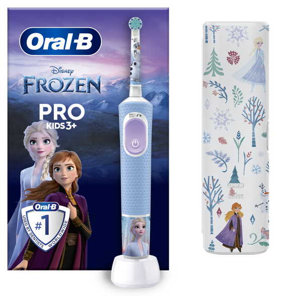 ORAL-B Pro Kids Frozen su kelioniniu dėklu elektrinis dantų šepetėlis, 1 vnt.